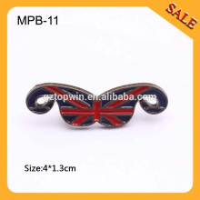 MPB11 Forro del bigote forma el hardware negro del metal del níquel para la decoración y el accesorio de la ropa del material del zapato